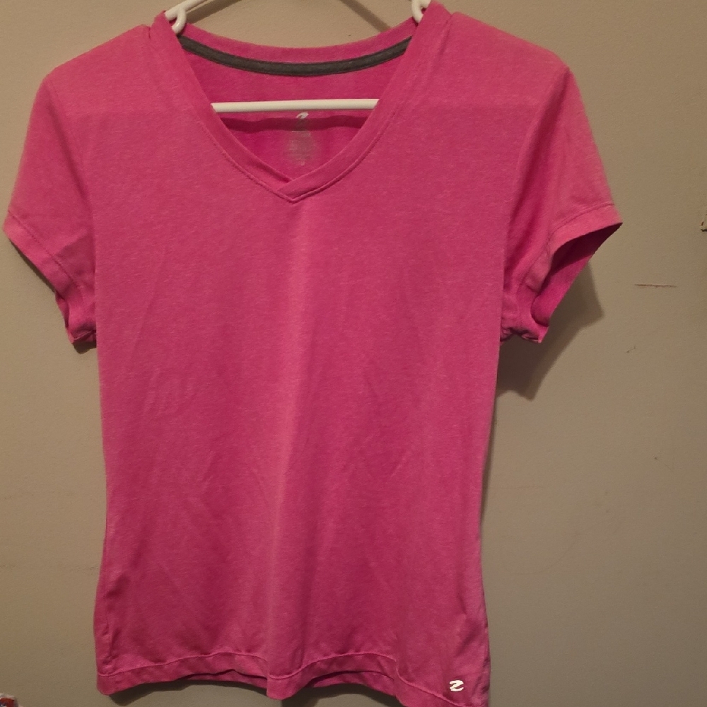 Energy Zone Pink Short Sleeve V-Neck Tee